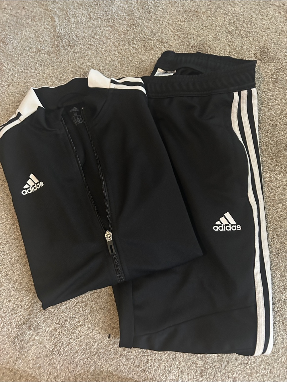 adidas Black & White women’s Track Jacket and Joggers Set